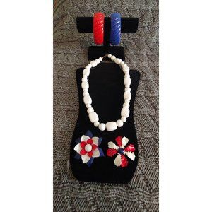 Vintage Style Jewelry Lot Brooch Necklace Bracelet